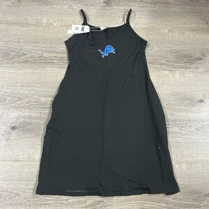 Black Dress with Blue Lions Logo